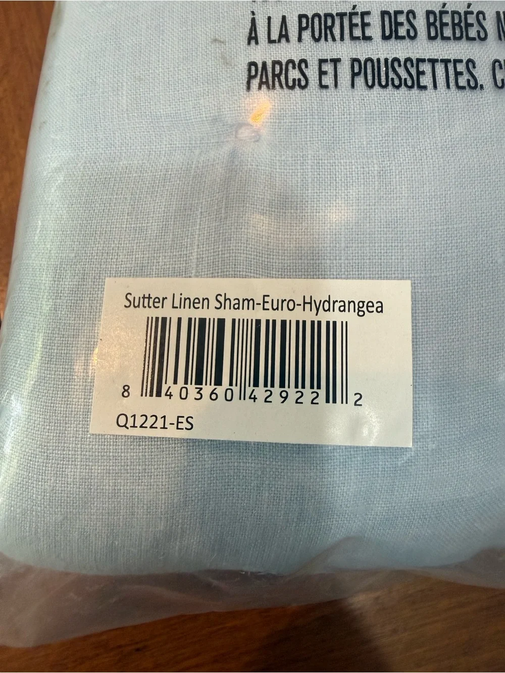 NWT Serena & Lily pair of Sutter Linen Euro pillowcases in Hydrangea